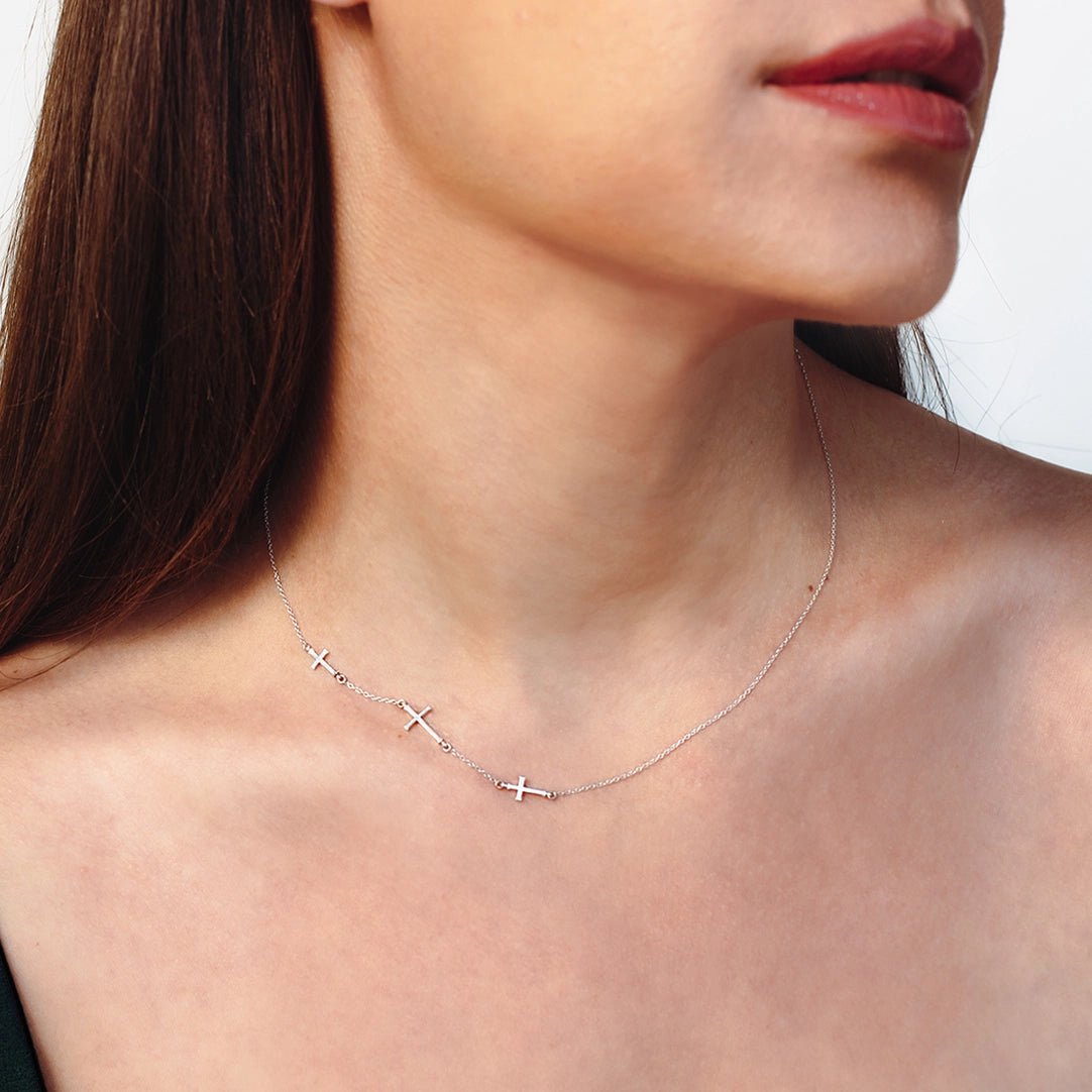 Rizen Calvary Cross Necklace | Sterling Silver - Juli's Wearable Art