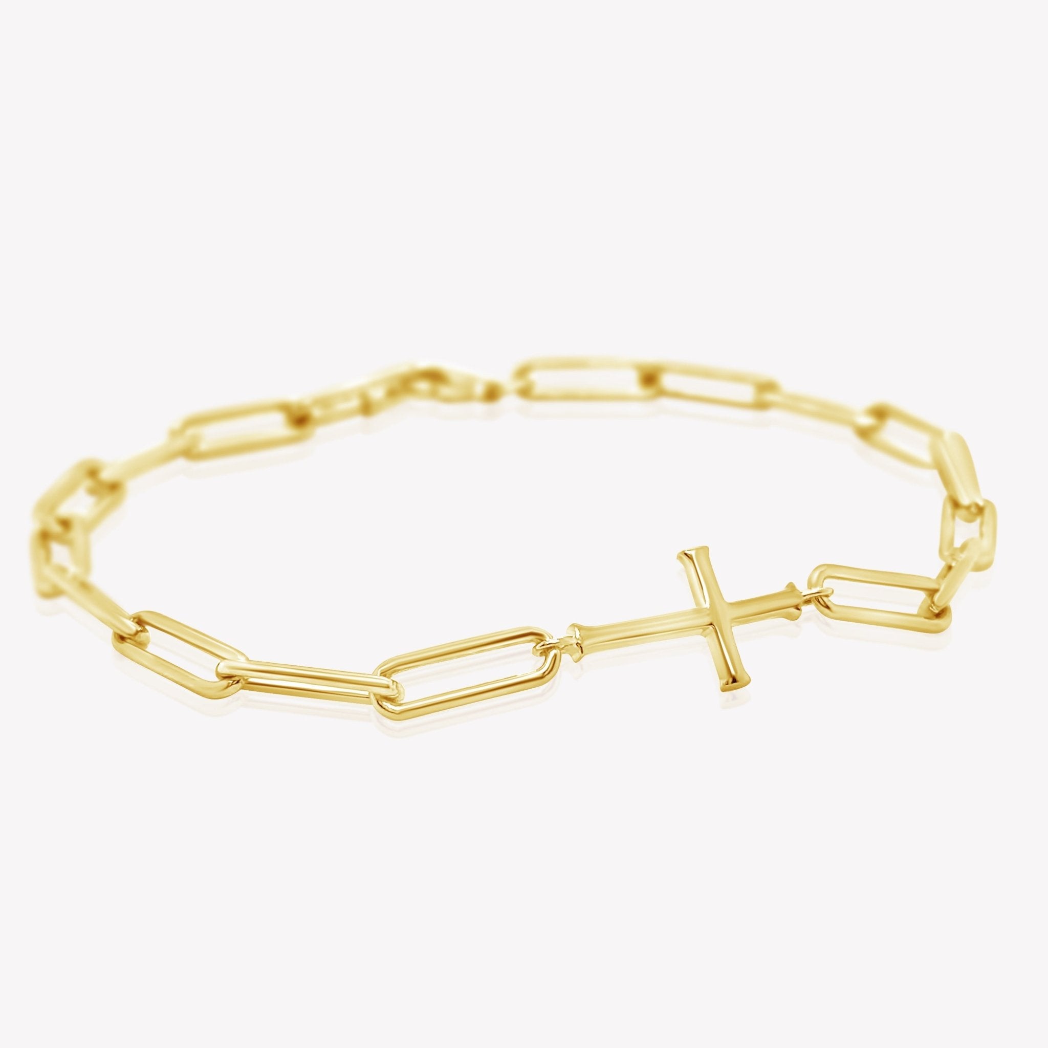 Rizen Chain Breaker Cross Bracelet | Gold Vermeil - Juli's Wearable Art