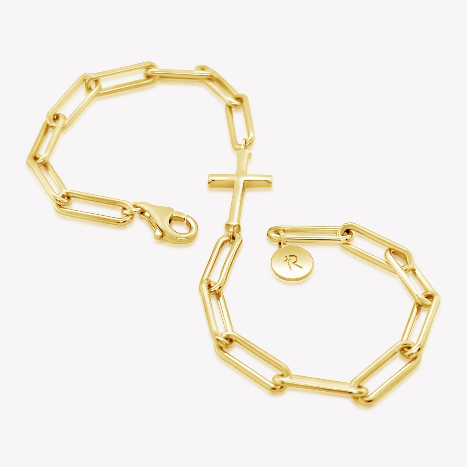 Rizen Chain Breaker Cross Bracelet | Gold Vermeil - Juli's Wearable Art
