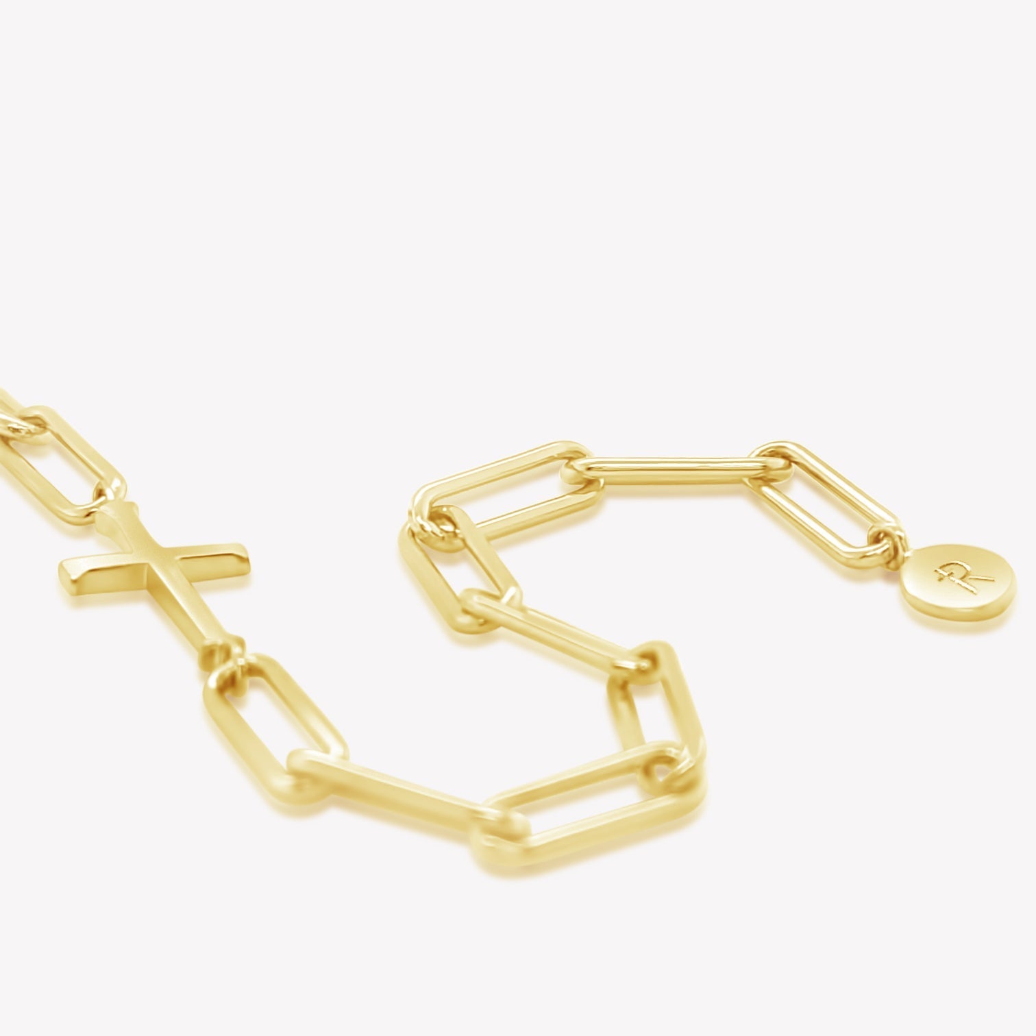 Rizen Chain Breaker Cross Bracelet | Gold Vermeil - Juli's Wearable Art