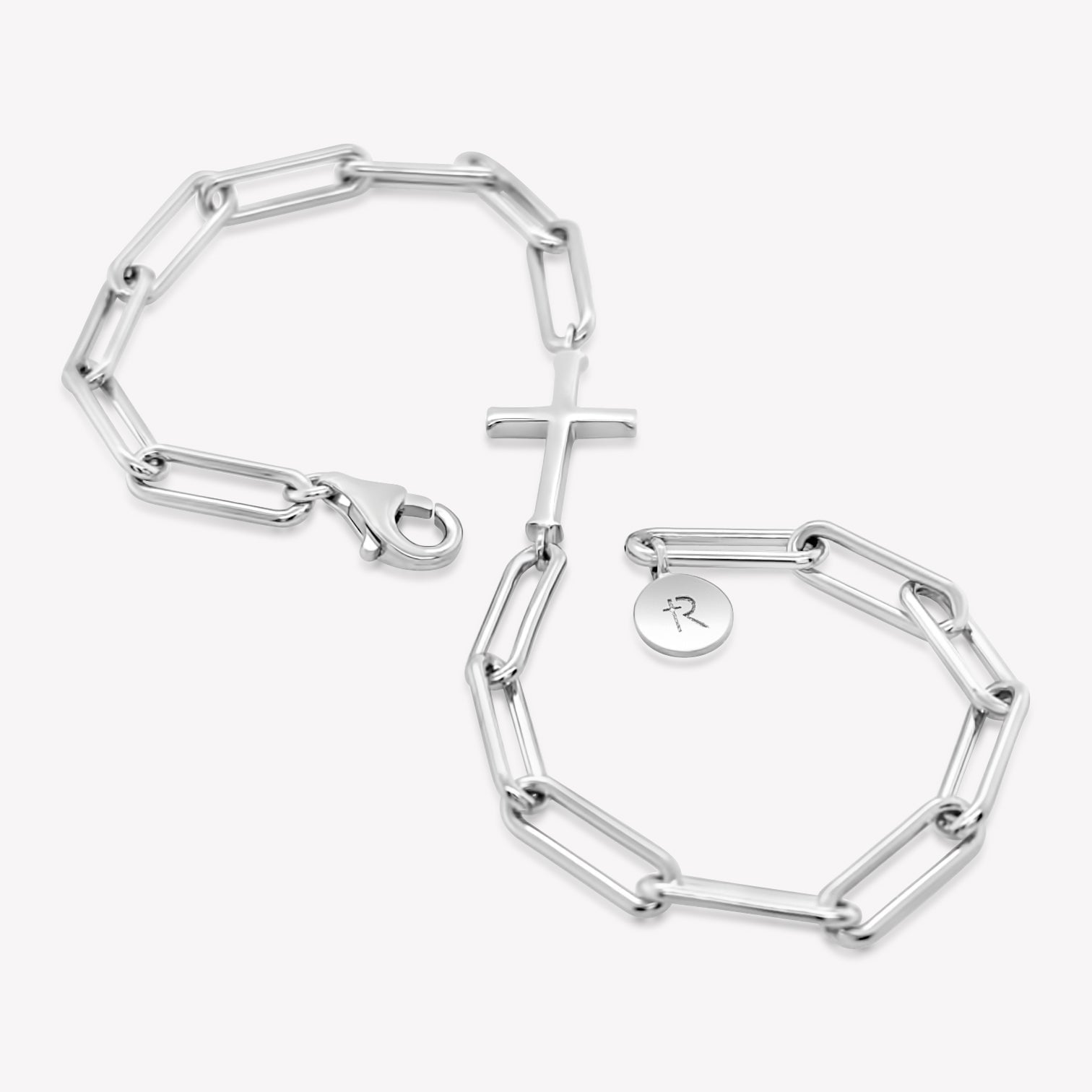 Rizen Chain Breaker Cross Bracelet | Sterling Silver - Juli's Wearable Art