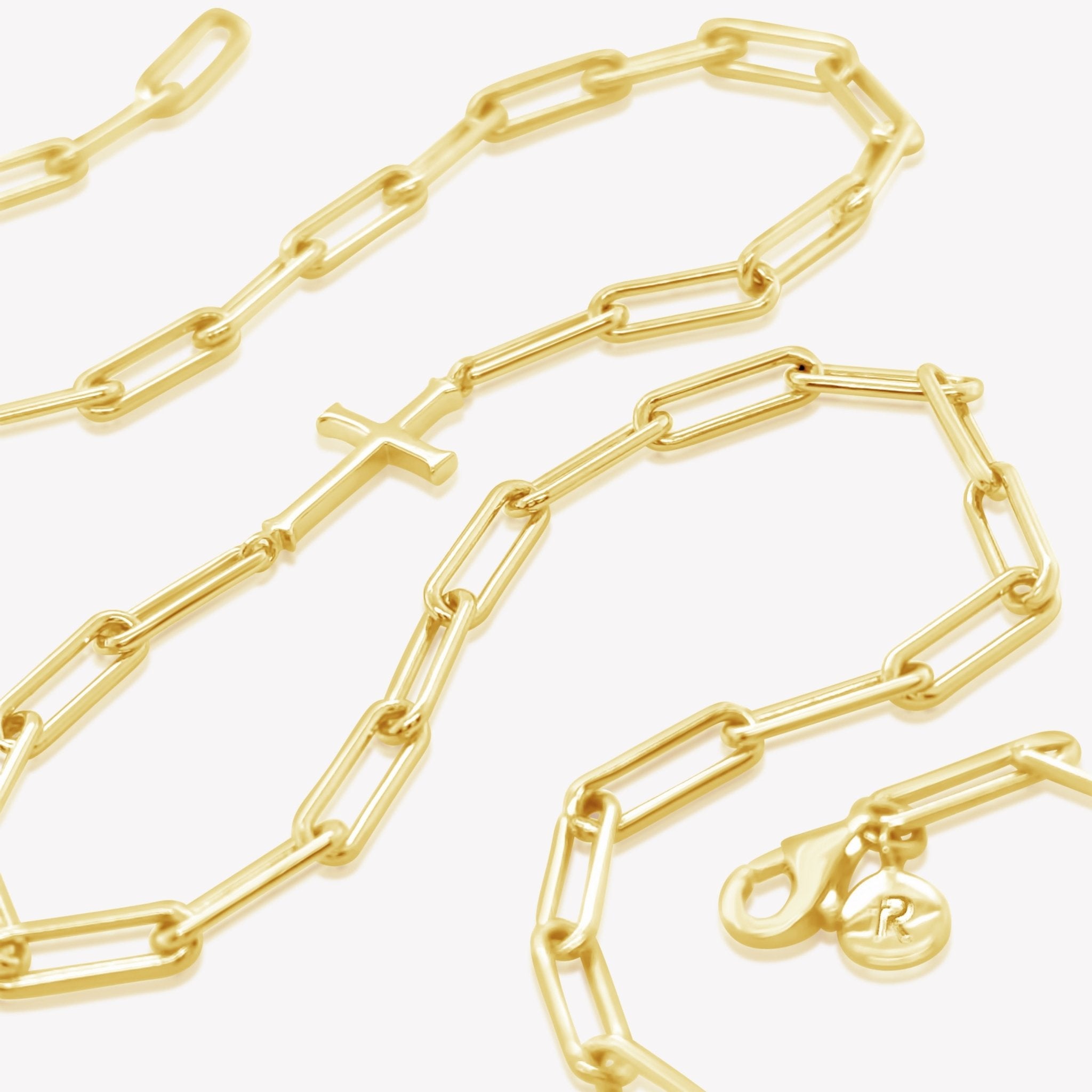 Rizen Chain Breaker Cross Necklace | Gold Vermeil - Juli's Wearable Art