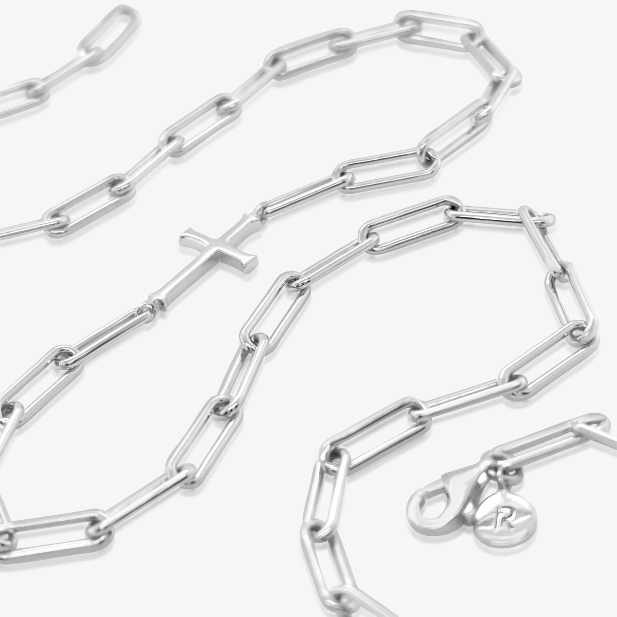 Rizen Chain Breaker Cross Necklace | Silver - Juli's Wearable Art