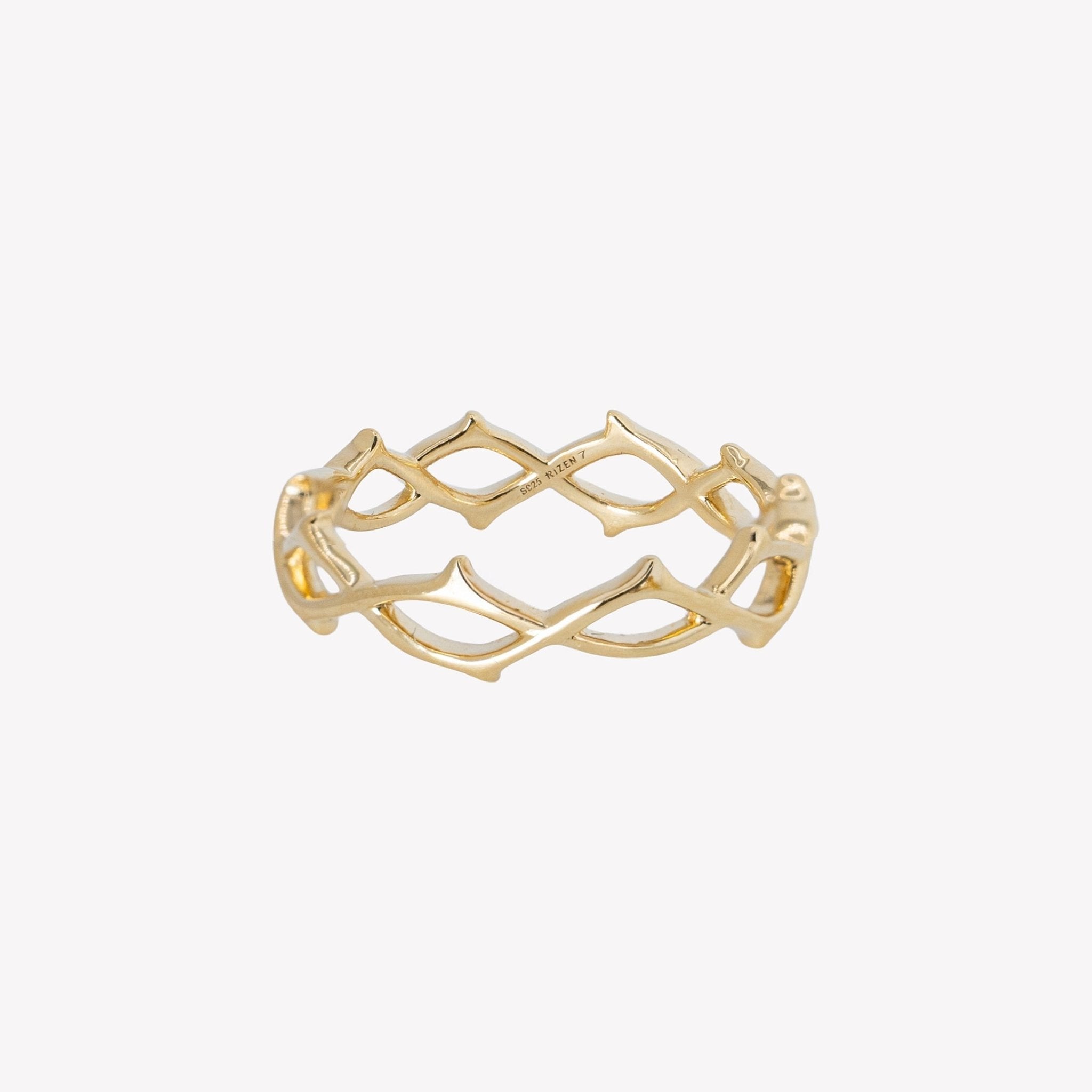 Rizen Crown of Thorns Band Ring | Gold Vermeil - Juli's Wearable Art