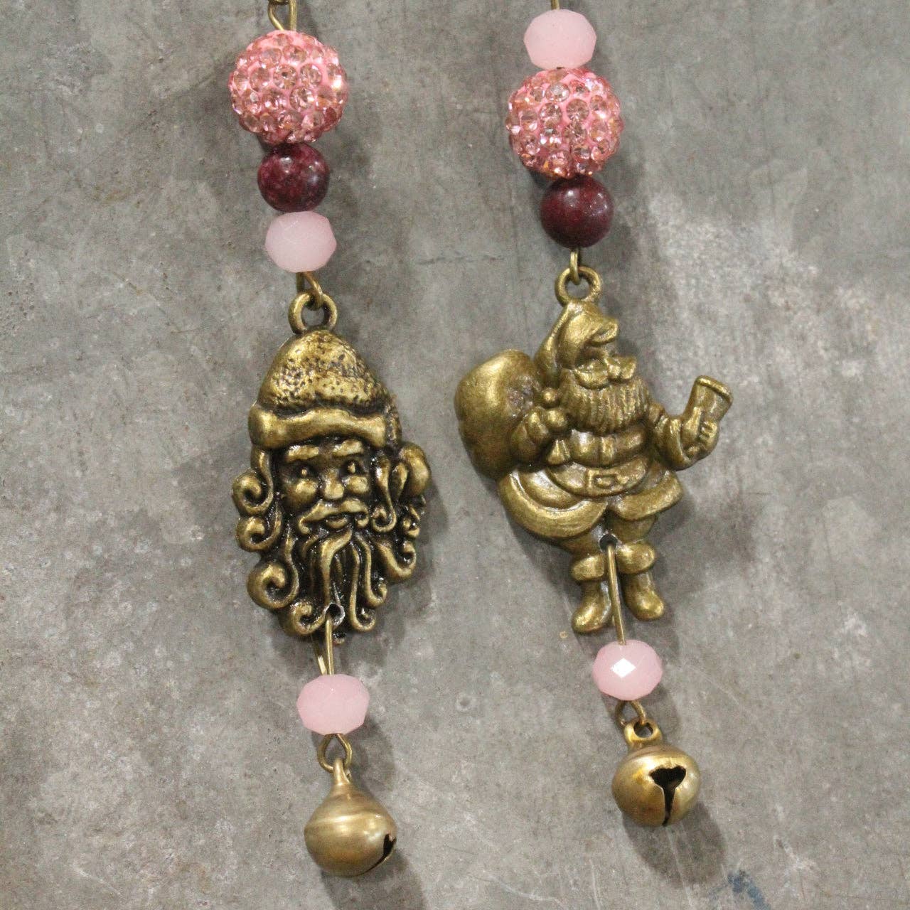 Santa's Blushing This Christmas Earrings - Juli's Wearable Art