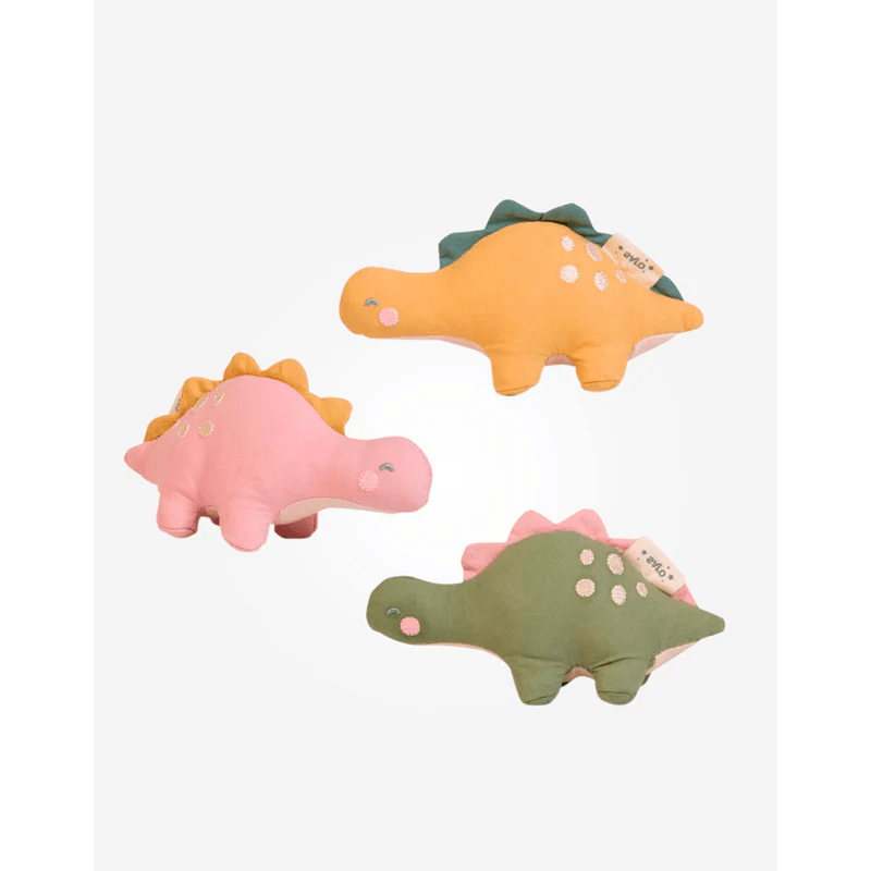 Saro Baby “Wild Dinos” Rattle Plushies - Juli's Wearable Art