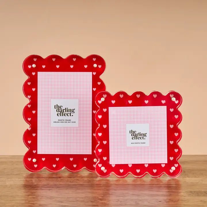 Scalloped Acrylic Frames - Tiny Hearts - Juli's Wearable Art