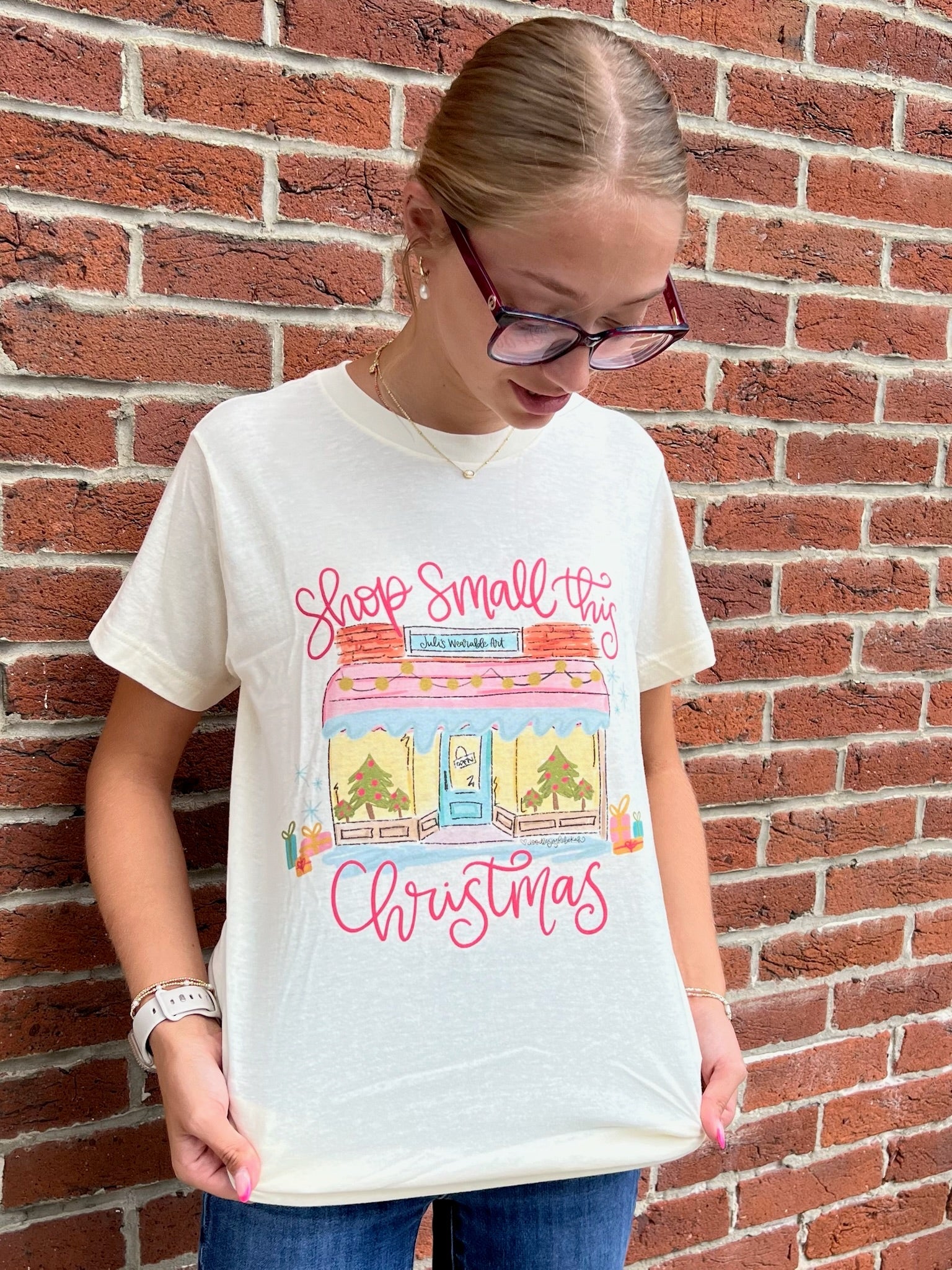 Shop Small This Christmas - Juli's Wearable Art Tee - Juli's Wearable Art