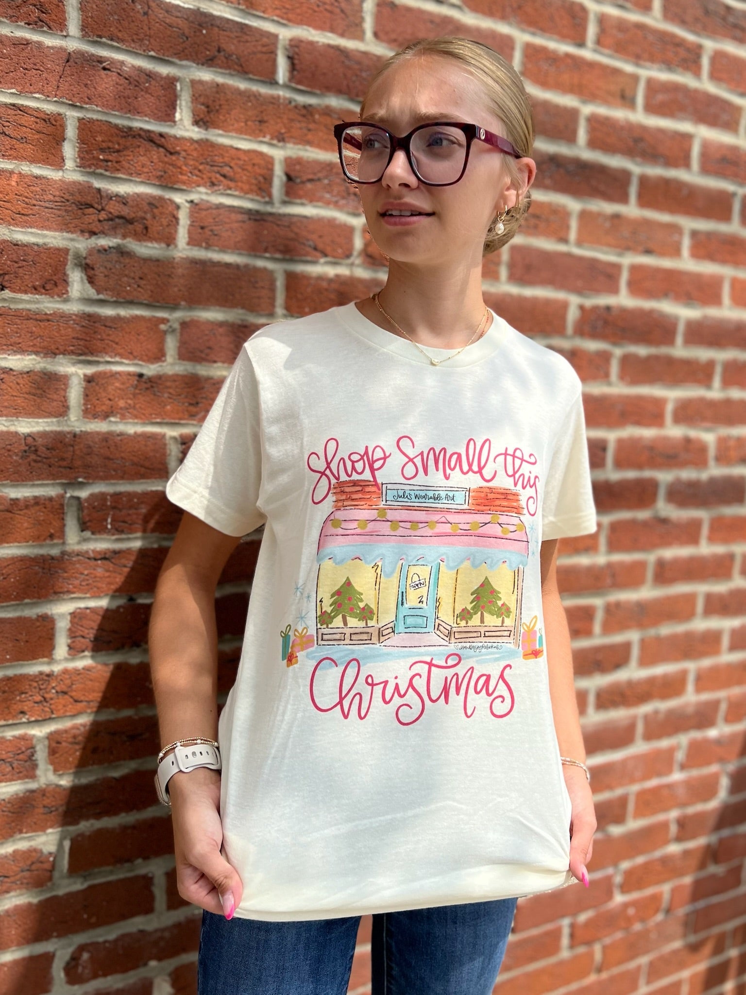 Shop Small This Christmas - Juli's Wearable Art Tee - Juli's Wearable Art