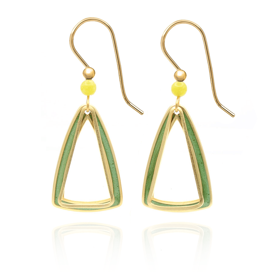 Silver Forest Modern Triangle Duet Earrings - Juli's Wearable Art