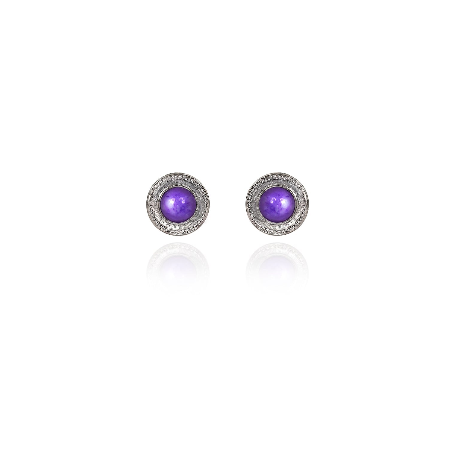 Silver Forest | Spirit Collection | Dainty Stone Stud Earrings - Juli's Wearable Art