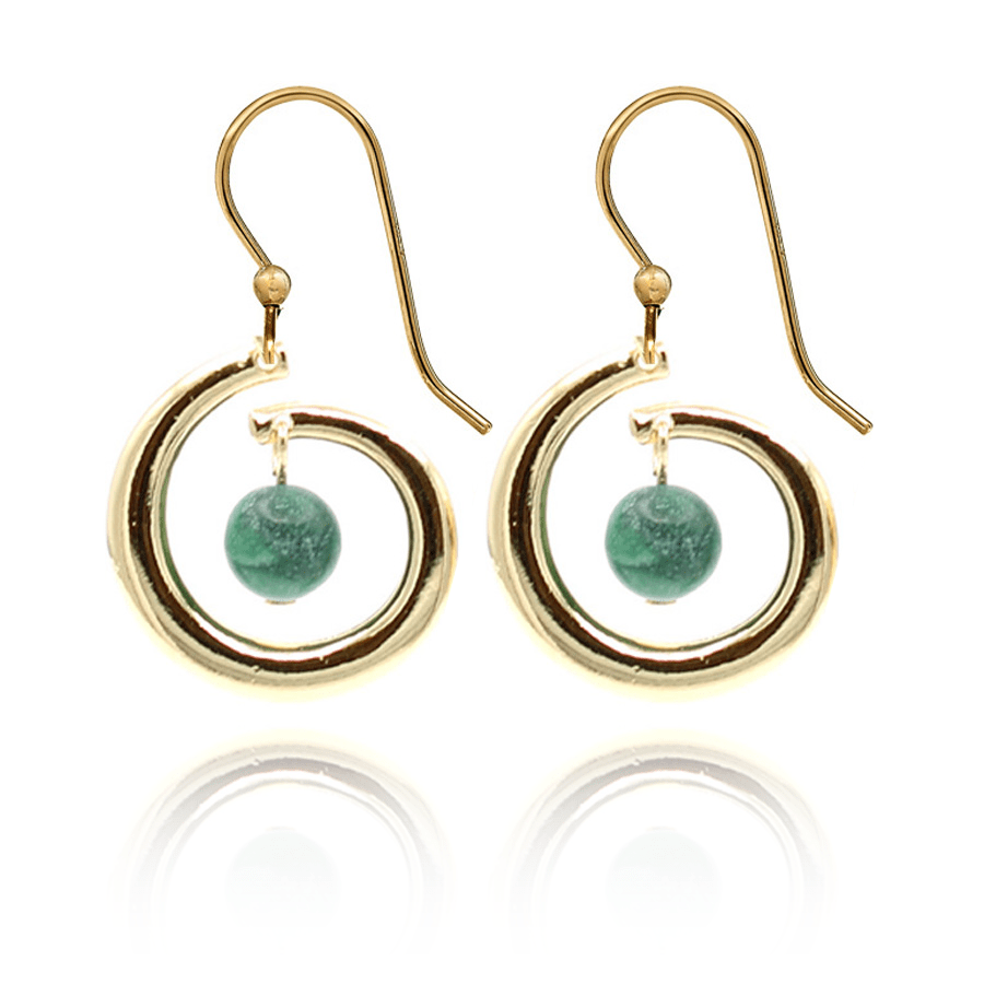 Silver Forest | Spirit Collection | Gold Sculpted Curl Earrings - Juli's Wearable Art