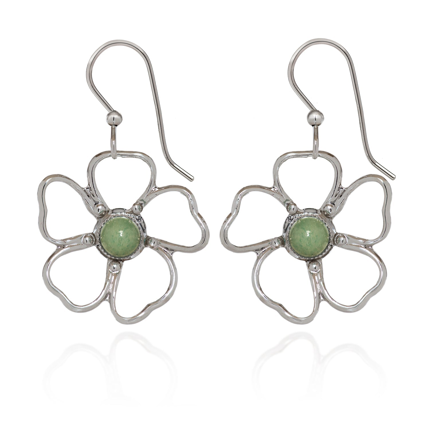 Silver Forest | Spirit Collection | Silver Flower Dangle Earrings - Juli's Wearable Art