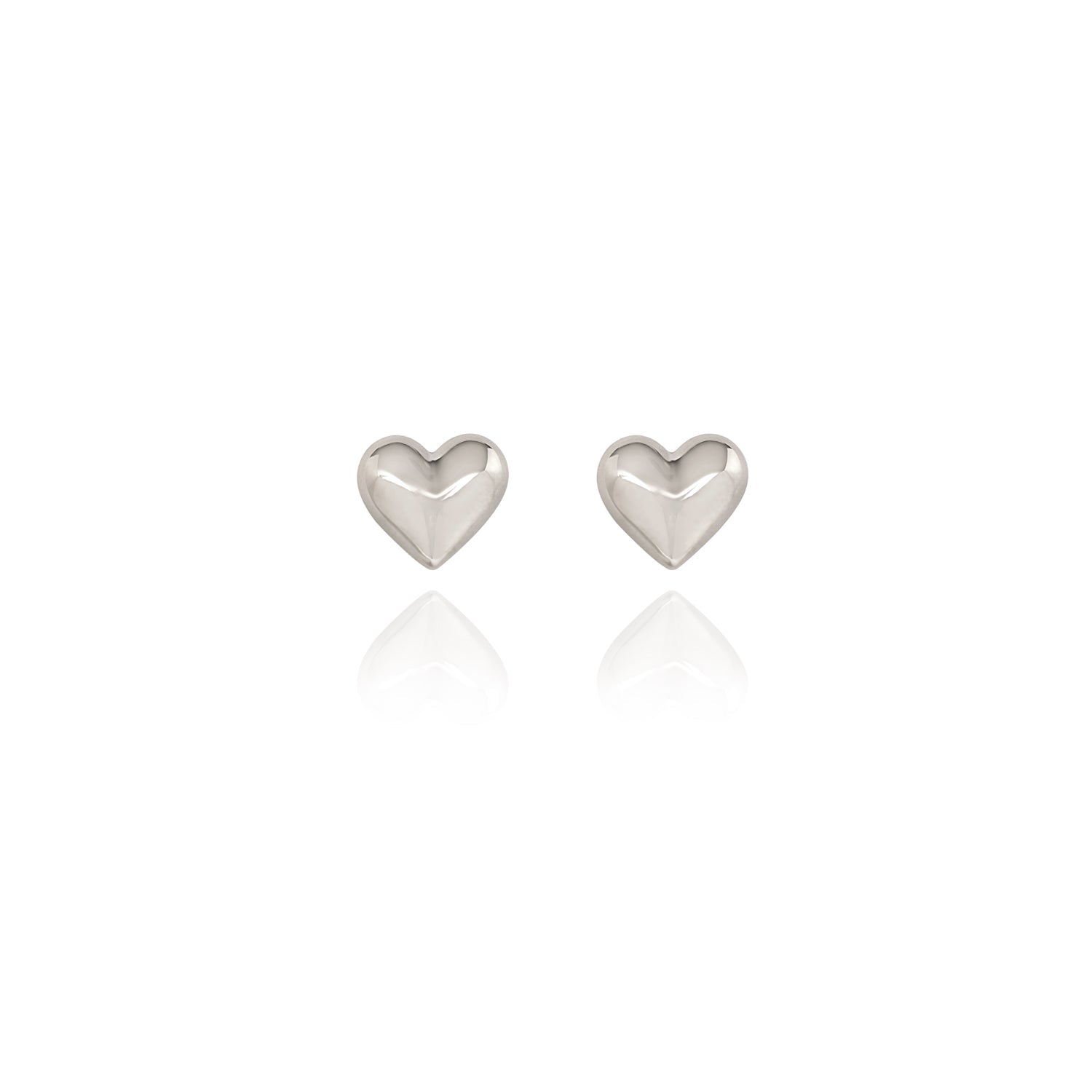 Silver Forest | Spirit Collection | Silver Heart Post Earrings - Juli's Wearable Art