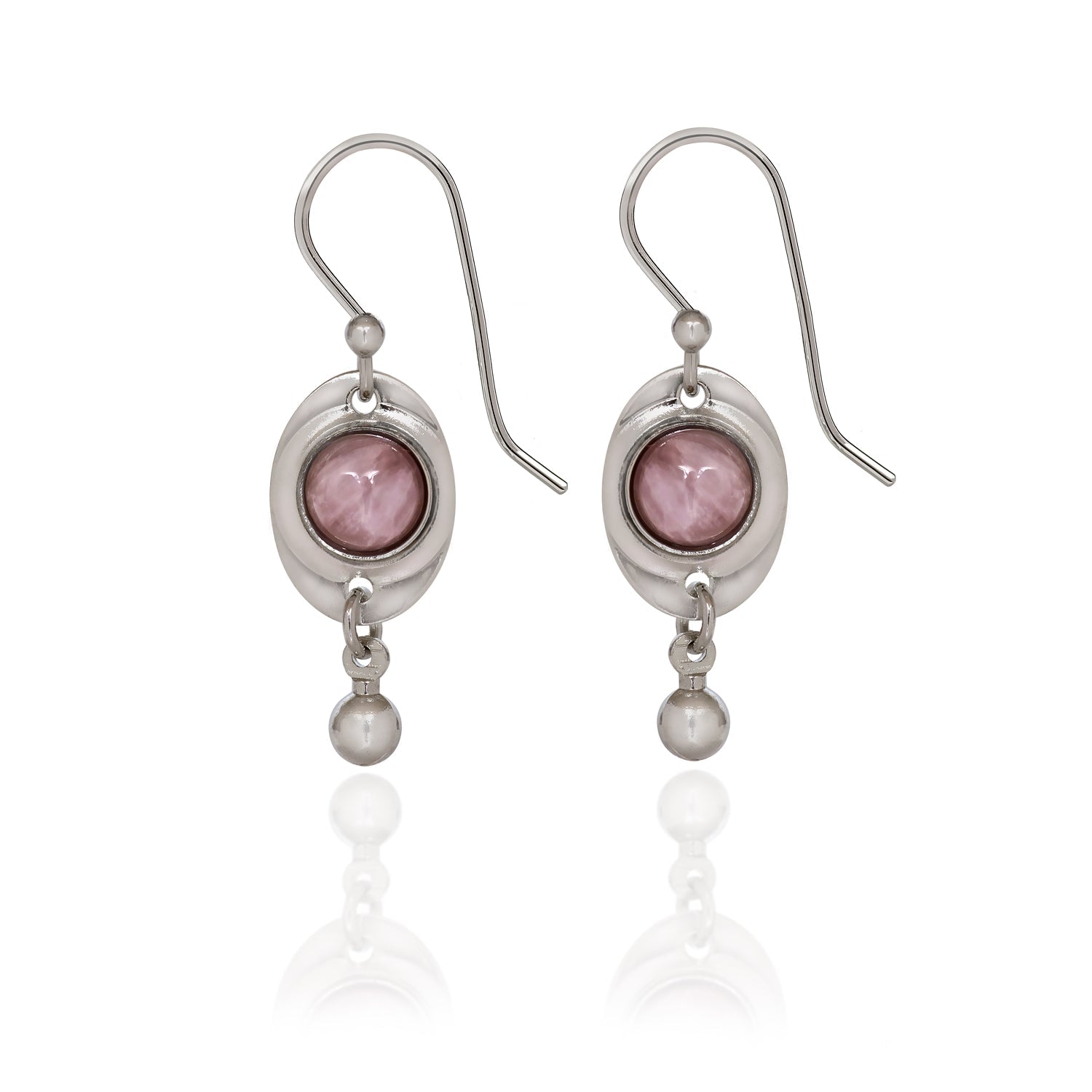 Silver Forest | Spirit Collection | Silver Stone Dangle Earrings - Juli's Wearable Art