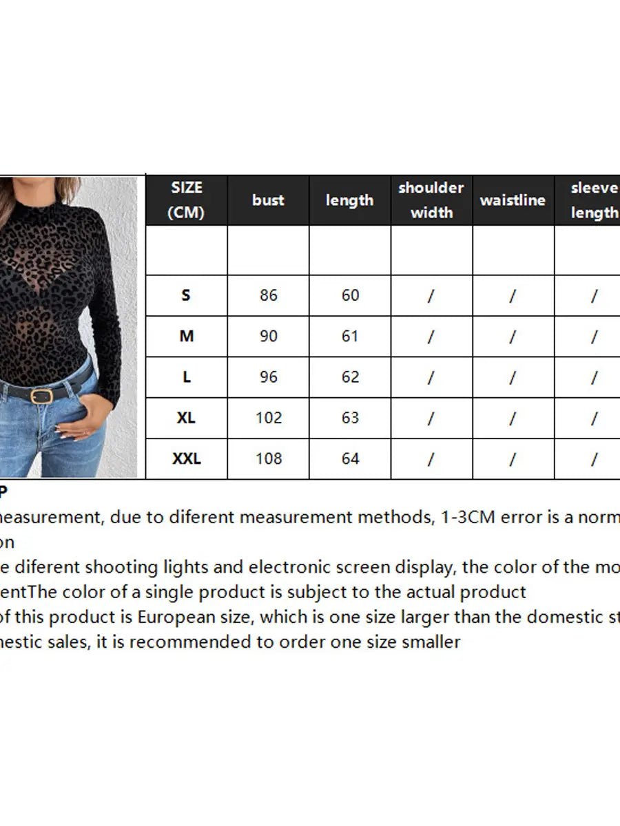 Single - Layer Semi - High Neck Tulle Base Shirt – Black Animal Print - Juli's Wearable Art