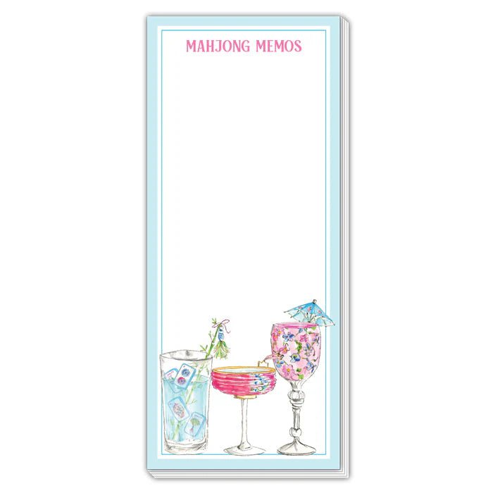 Skinny Notepad | Mahjong Cocktails “Mahjong Memos” - Juli's Wearable Art