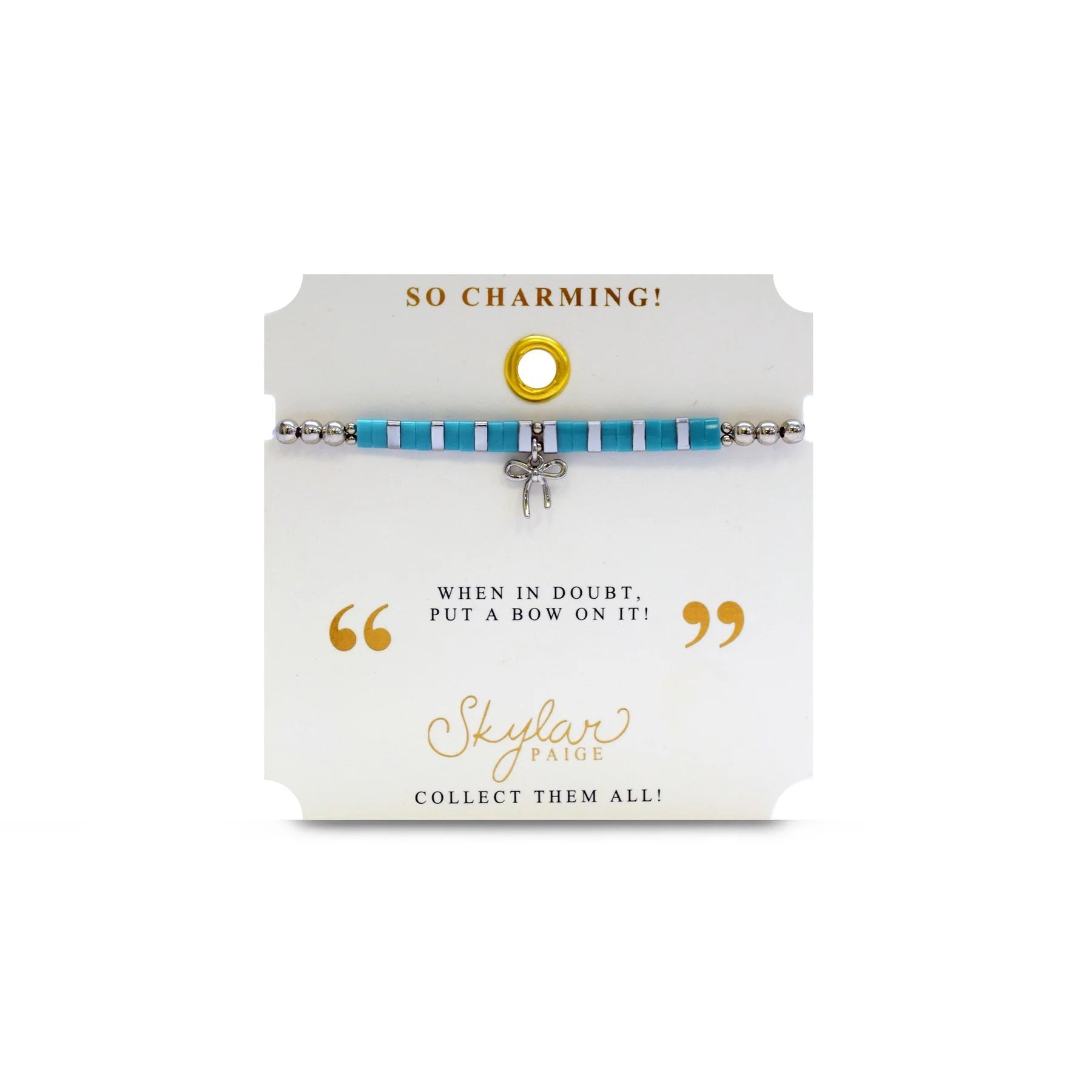 Skylar Paige Bead It Bow Tila Bracelet - Turquoise - Juli's Wearable Art