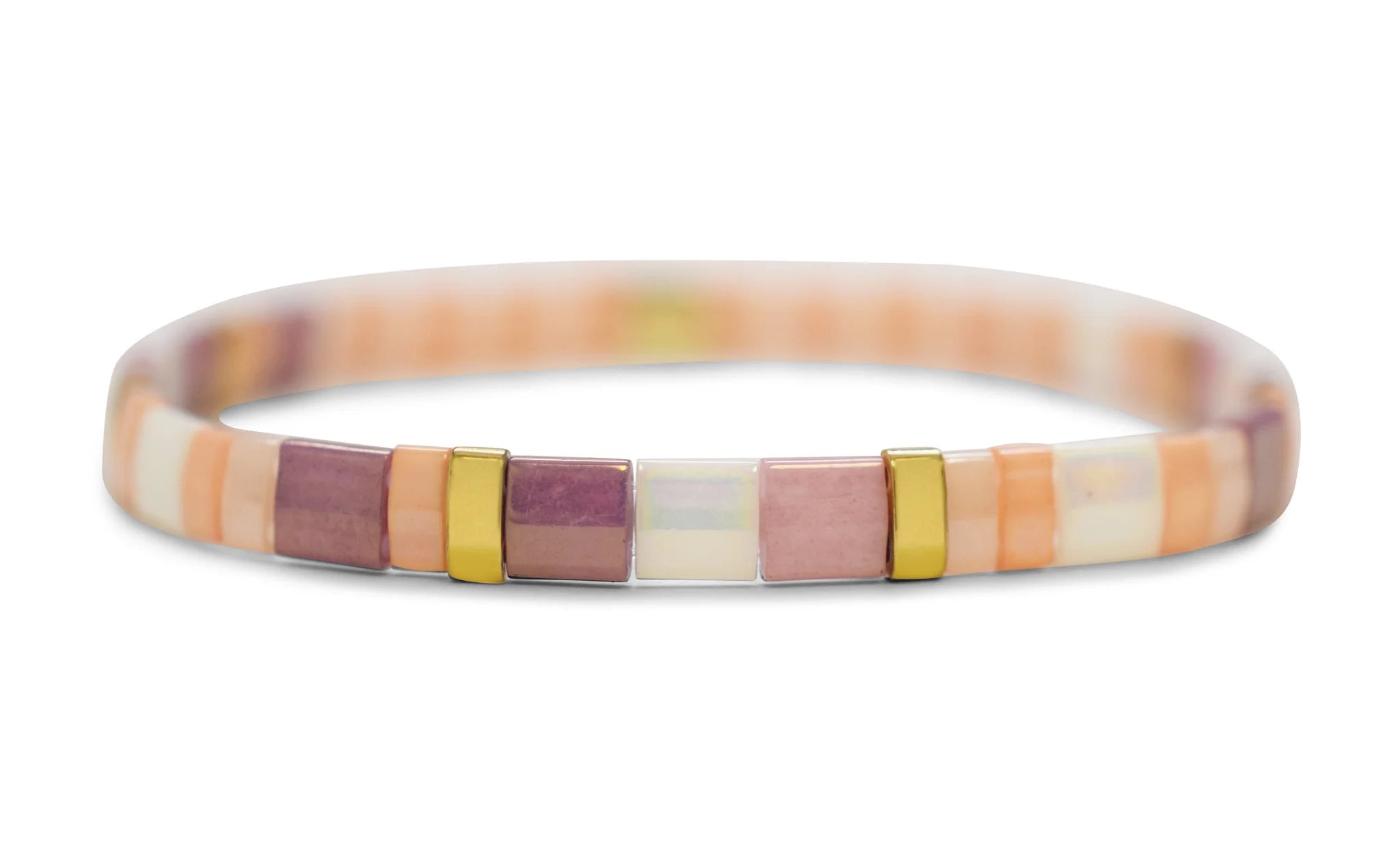 Skylar Paige LOVE Morse Code Tila Beaded Bracelet - Rose All Day - Juli's Wearable Art