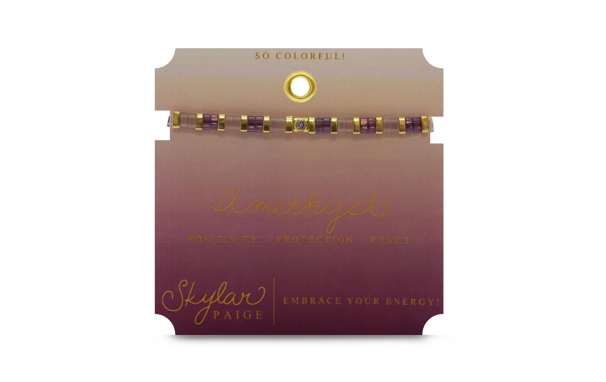 Skylar Paige So Colorful! Amethyst Birthstone Bracelet - Juli's Wearable Art