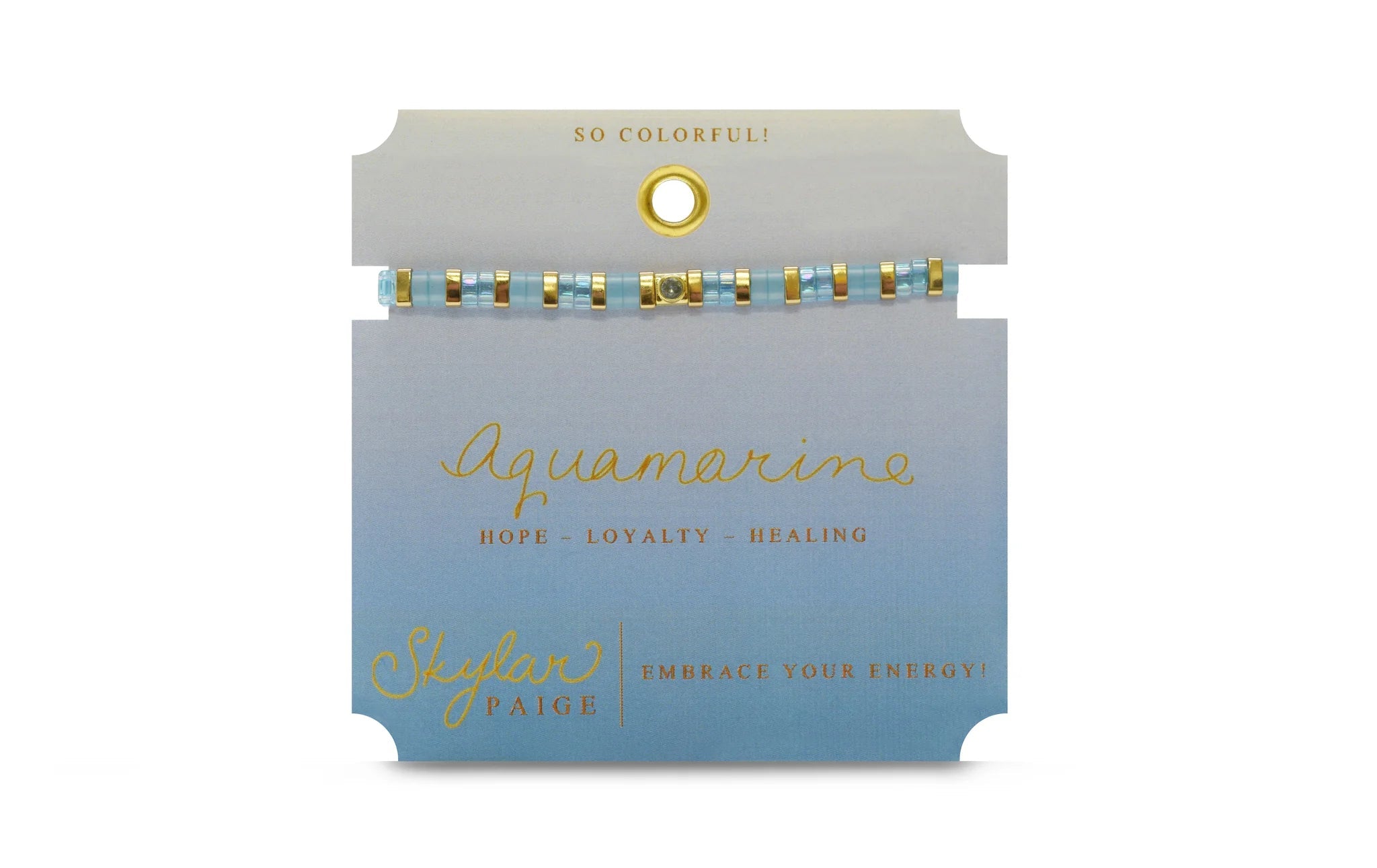 Skylar Paige So Colorful! Aquamarine Birthstone Bracelet - Juli's Wearable Art