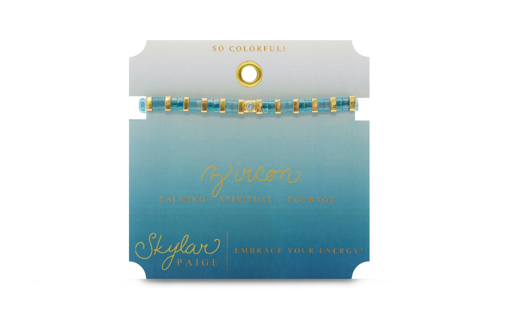 Skylar Paige So Colorful! Blue Zircon Birthstone Bracelet - Juli's Wearable Art