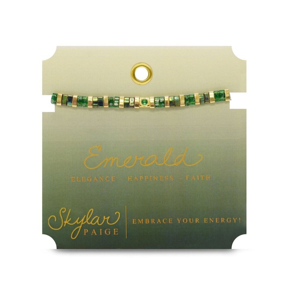Skylar Paige So Colorful! Emerald Birthstone Bracelet - Juli's Wearable Art