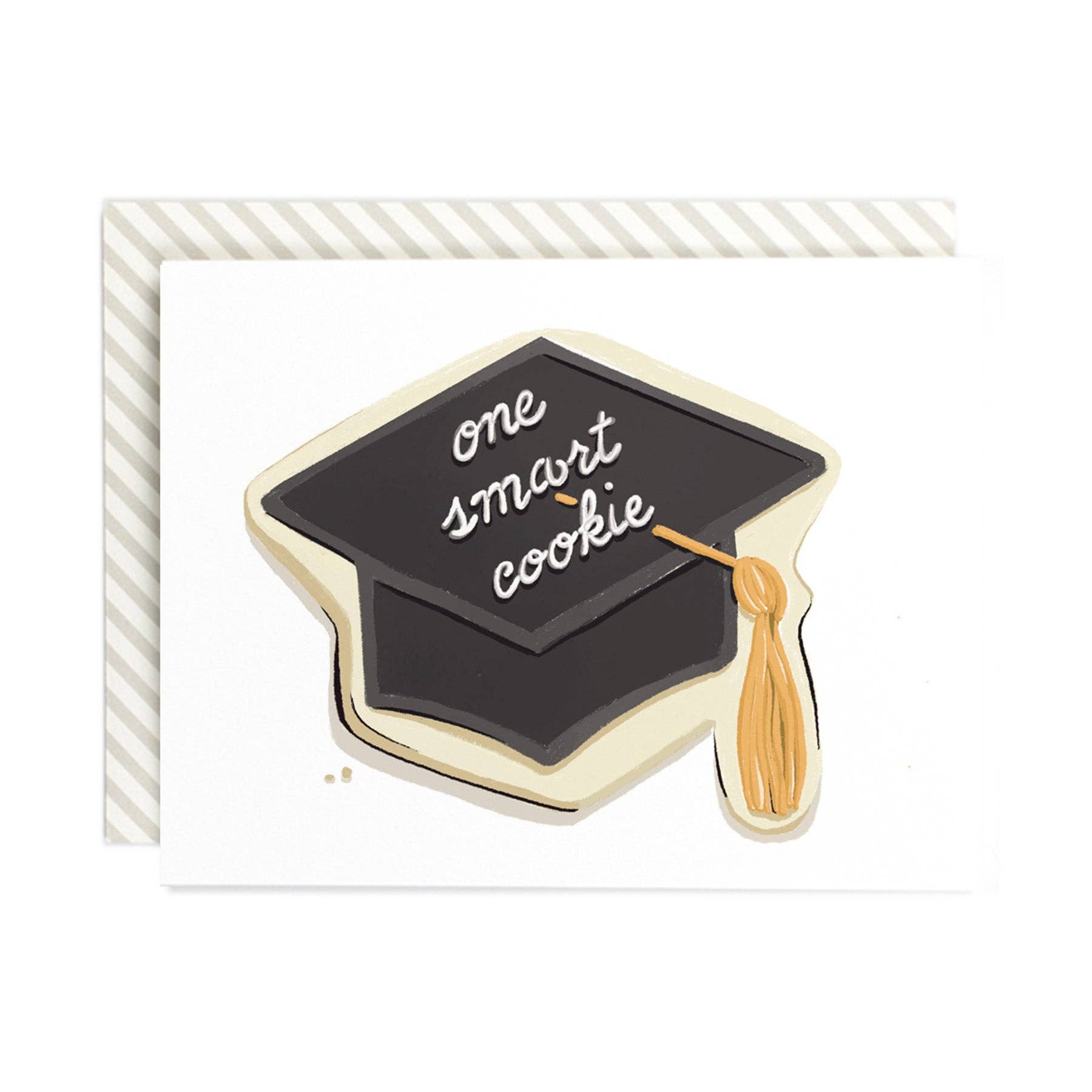 Smart Cookie Graduation Cap Greeting Card - Juli's Wearable Art