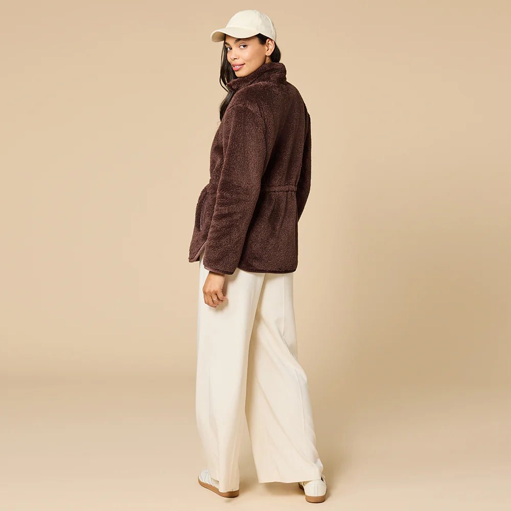 Softies Dream Plush Double Zip Jacket | Expresso - Juli's Wearable Art