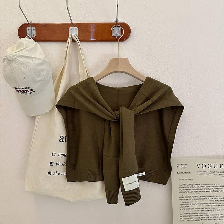 Solid Color Knitted Knotted Shawls–Casual & Cozy - Juli's Wearable Art