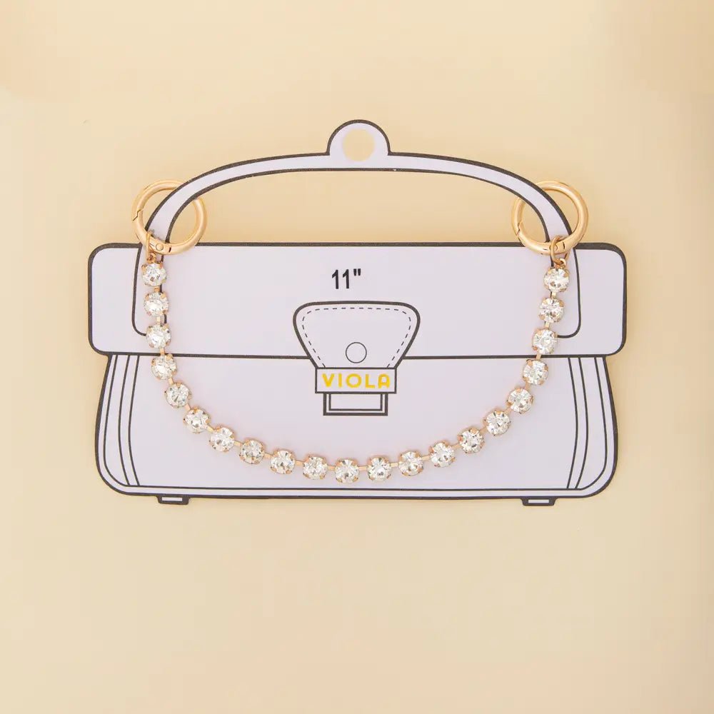 Sparkly Crystal Bag Charm Chain – 11" - Juli's Wearable Art