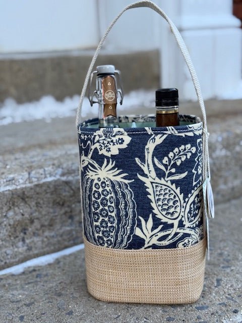 Spartina Double Wine Caddy| Fagler Blue - Juli's Wearable Art