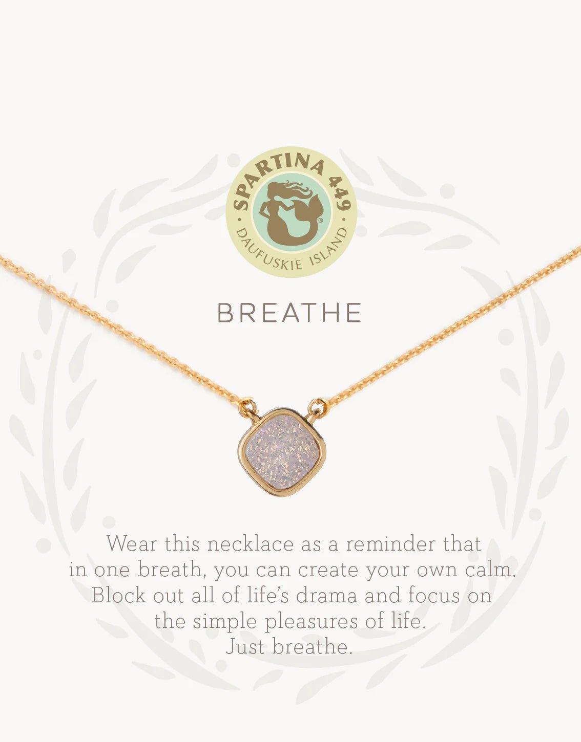 Spartina Sea La Vie Breathe Cream Druzy Necklace | Gold - Juli's Wearable Art