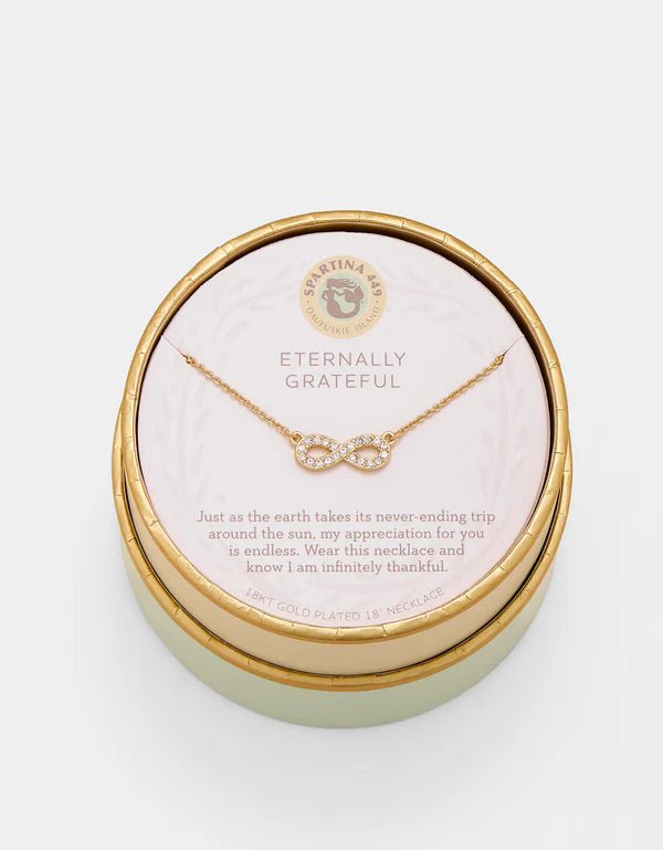 Spartina Sea La Vie Necklace Eternally Grateful | Infinity | Gold - Juli's Wearable Art