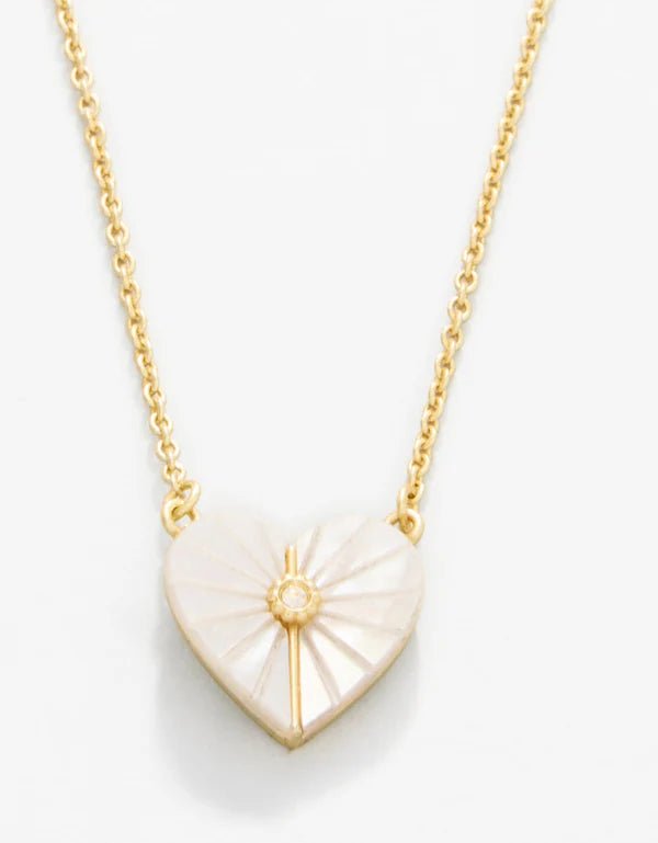 Spartina Sea La Vie Necklace Radiant/Mother - of - Pearl Heart | Gold - Juli's Wearable Art