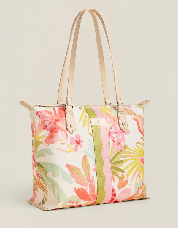 Spartina Zip Travel Tote | Castillo Tropical - Juli's Wearable Art