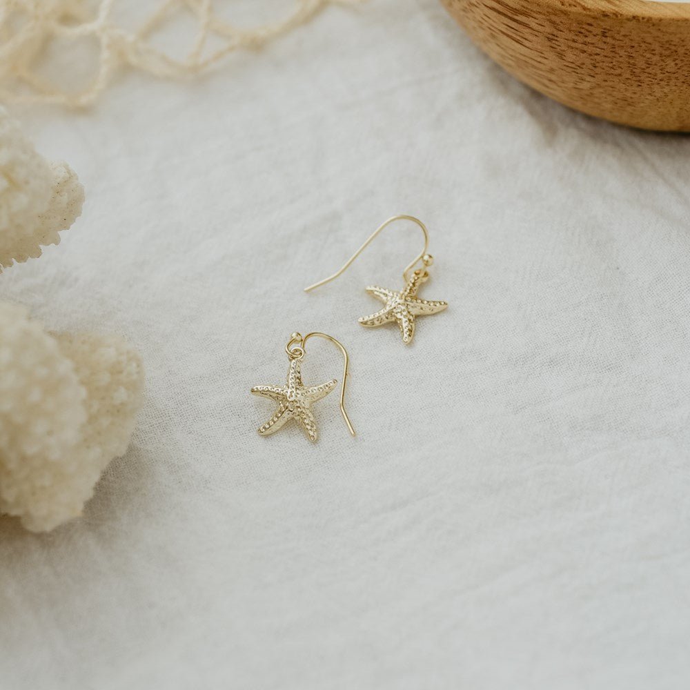 Starry Seashell Earrings - Juli's Wearable Art