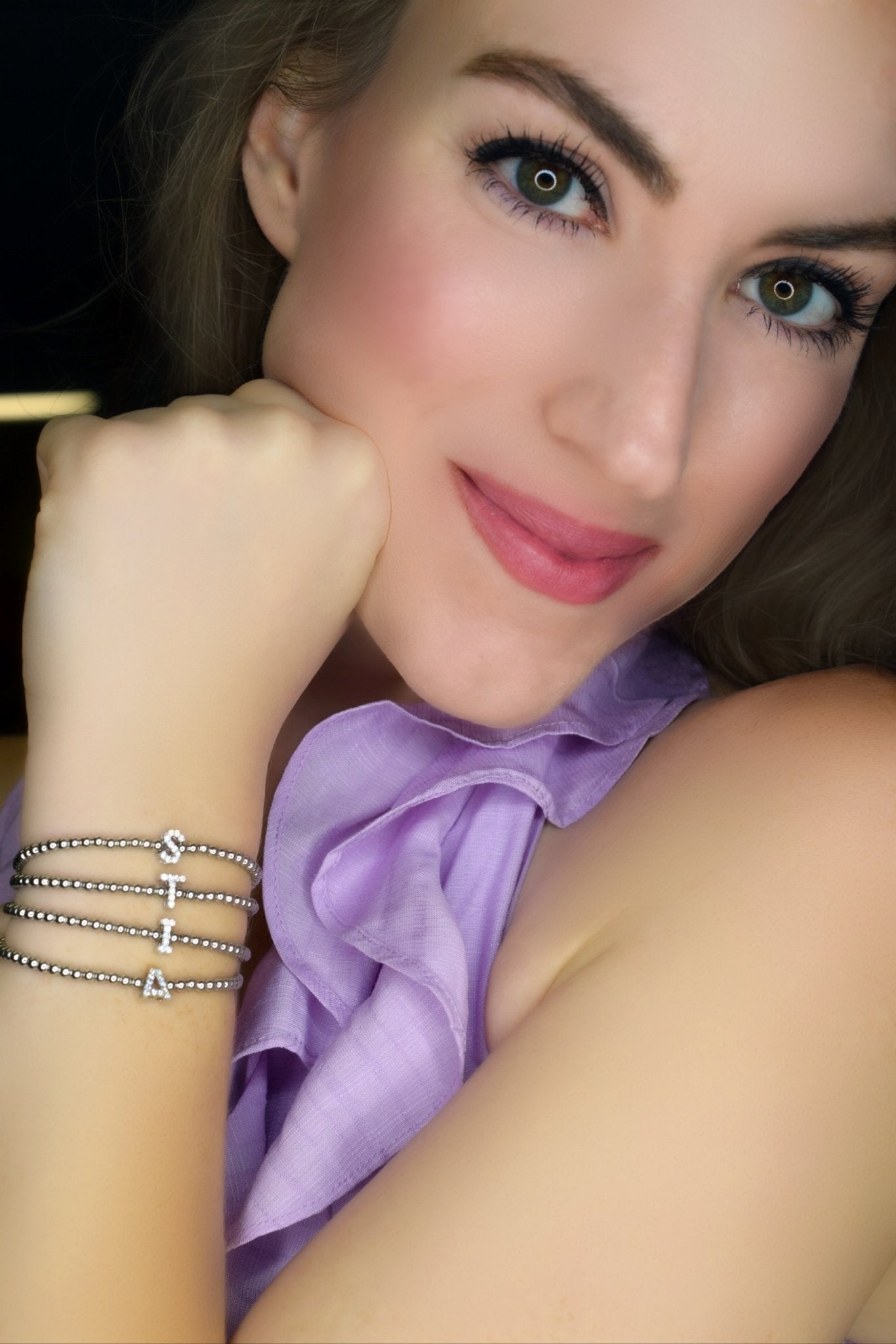 Stia Letter of Mine - Let it Shine Stretch Silver Bracelets - Juli's Wearable Art