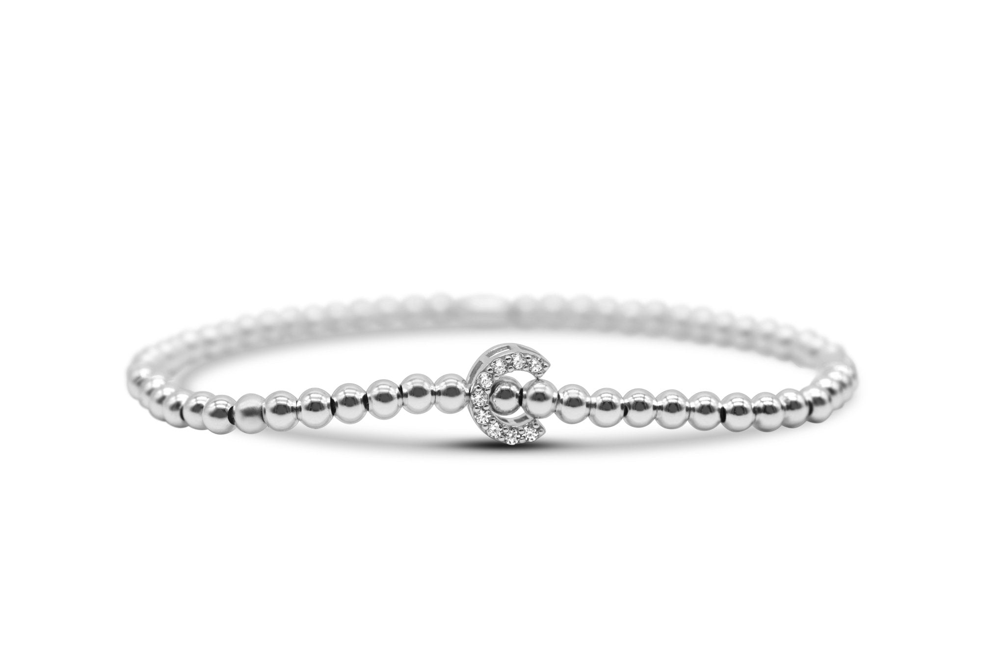 Stia Letter of Mine - Let it Shine Stretch Silver Bracelets - Juli's Wearable Art