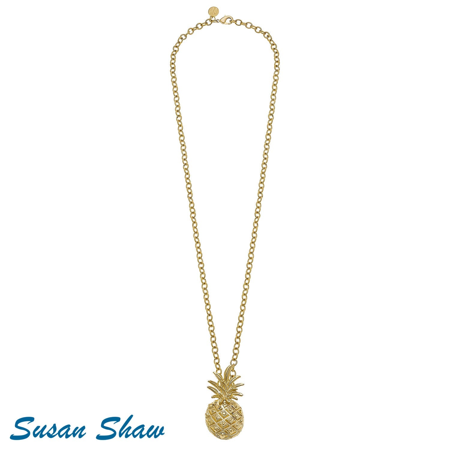 Susan Shaw Gold Pineapple Chain Necklace - Juli's Wearable Art