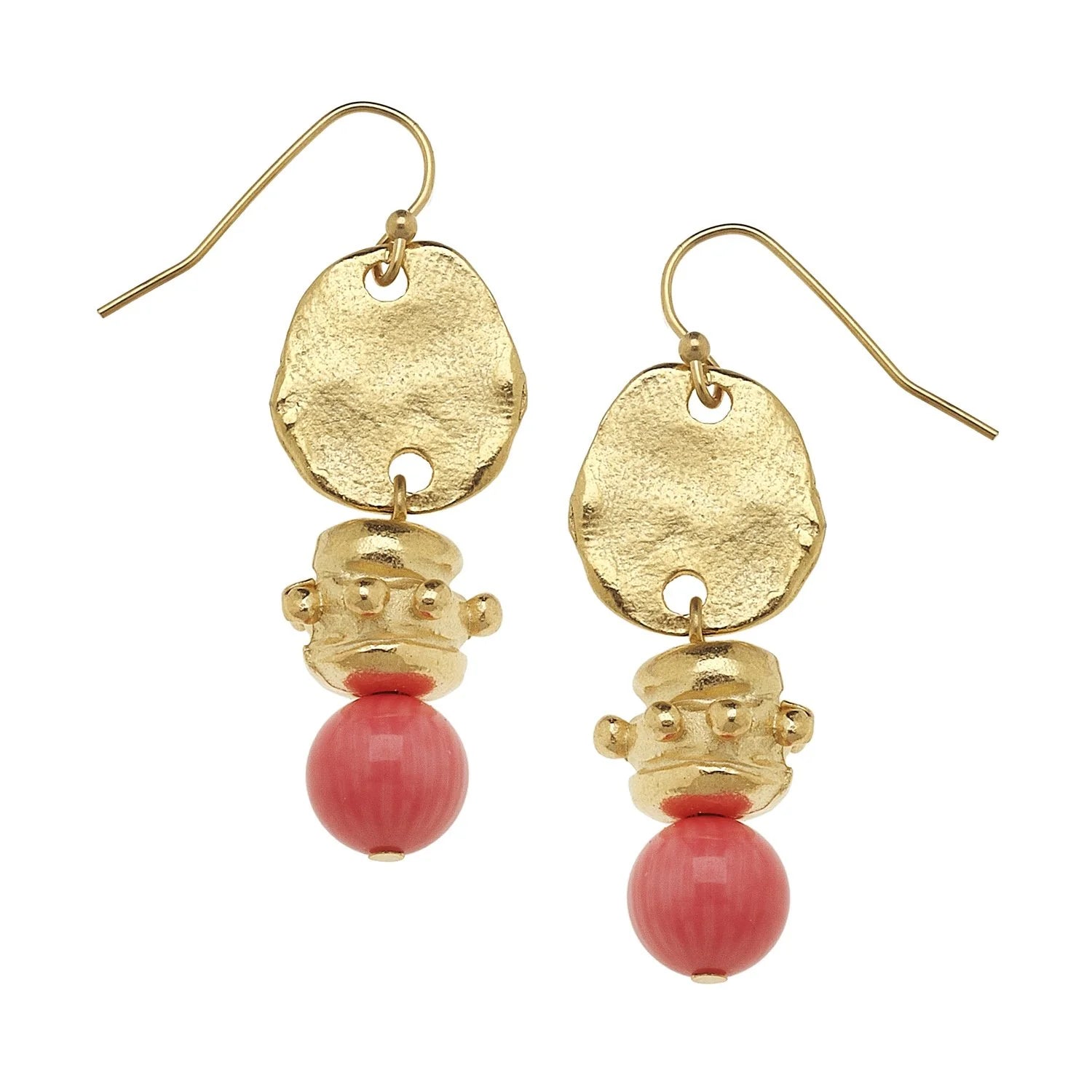 Susan Shaw Pink Coral Bentley Earrings - Juli's Wearable Art