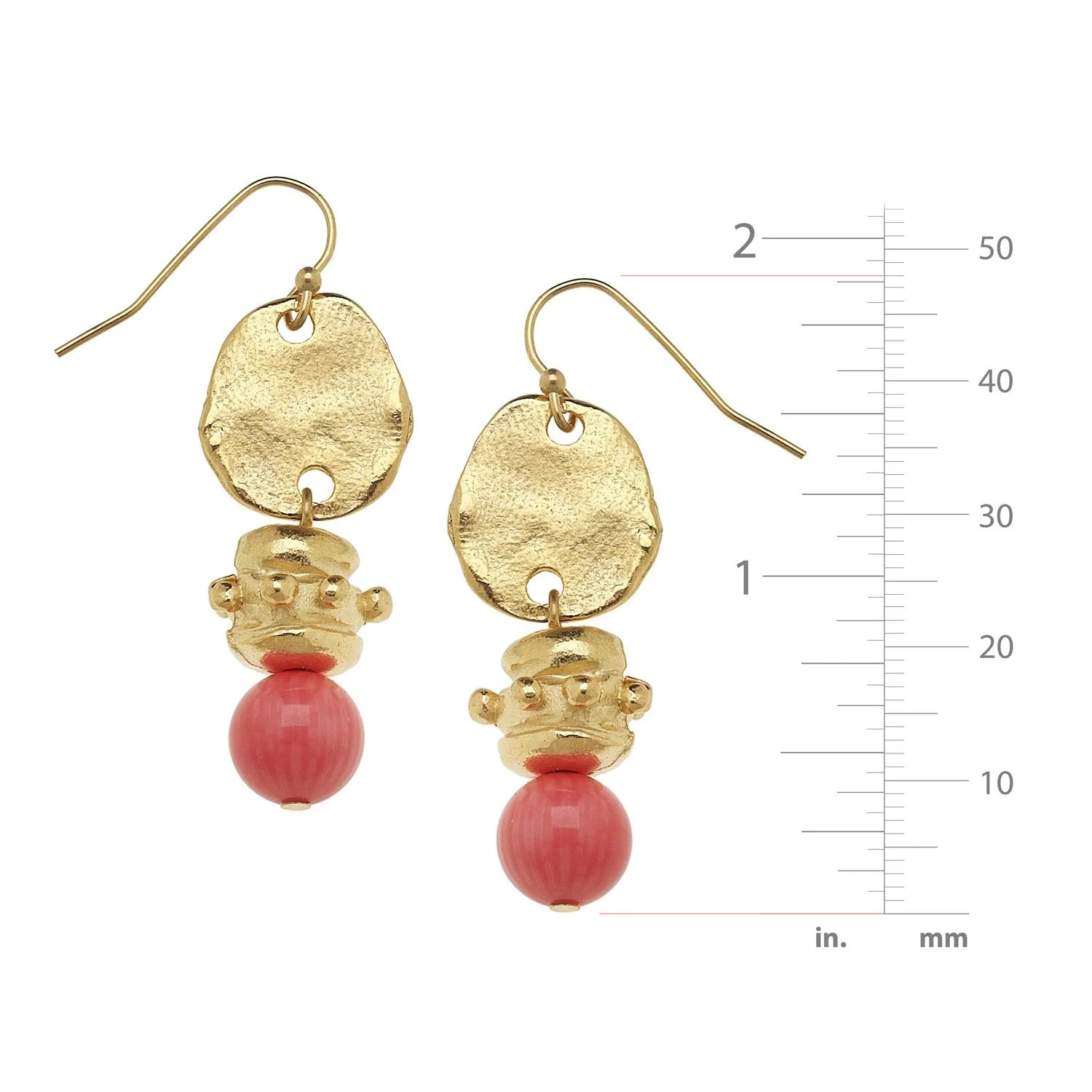 Susan Shaw Pink Coral Bentley Earrings - Juli's Wearable Art