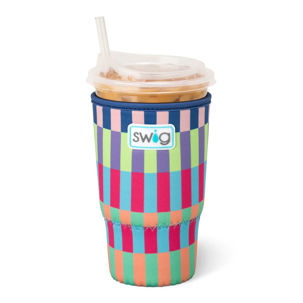 Swig Iced Cup Coolies | Brite Stripe - Juli's Wearable Art