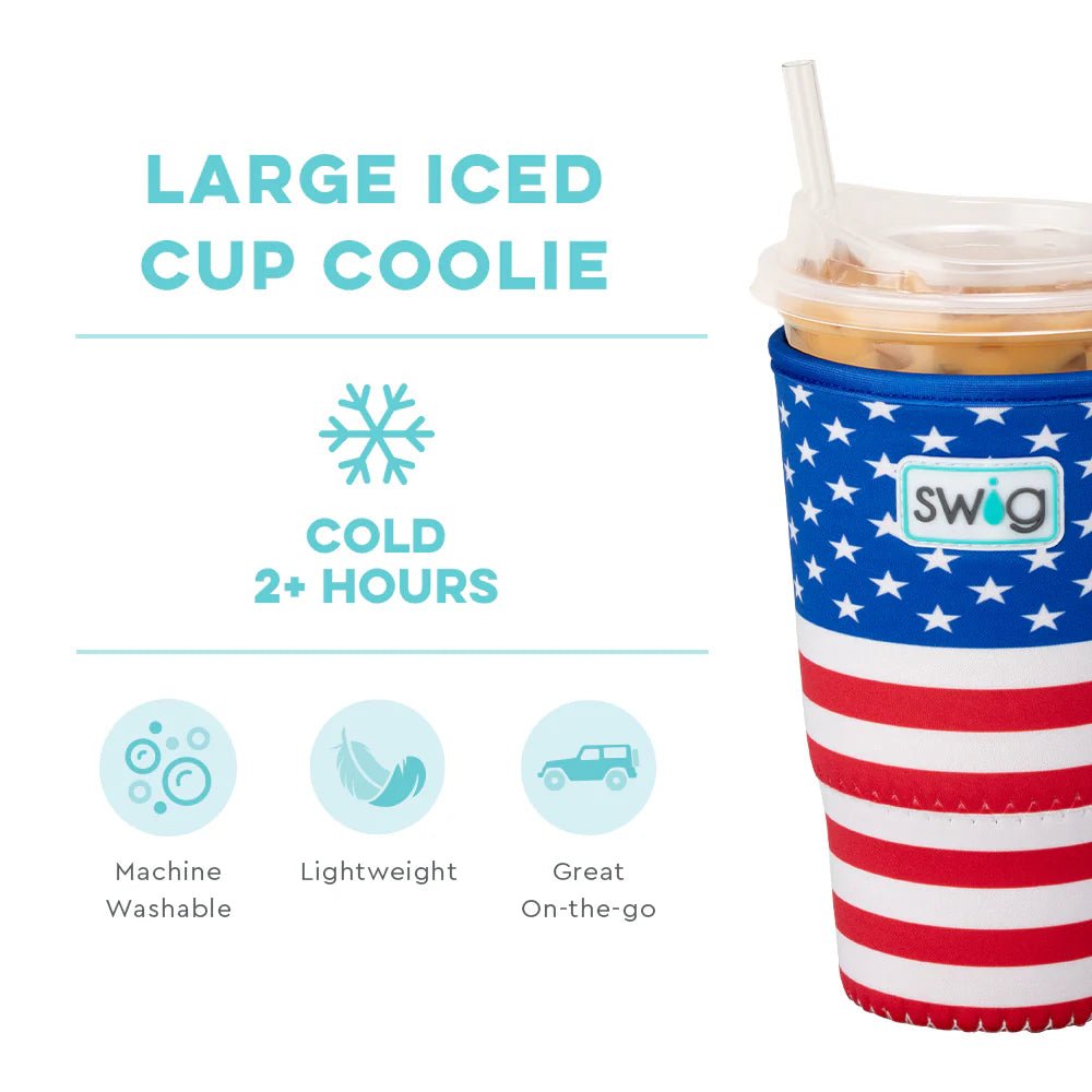 Swig Life ALL AMERICAN Large Iced Cup Coolie - Juli's Wearable Art