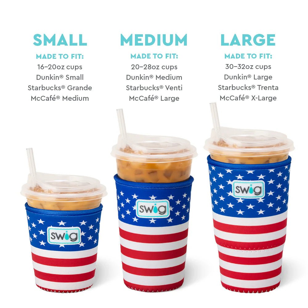 Swig Life ALL AMERICAN Large Iced Cup Coolie - Juli's Wearable Art