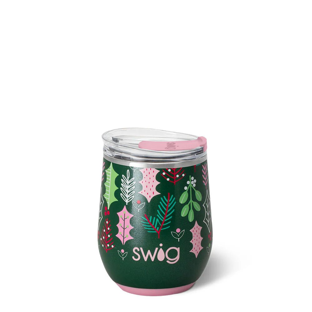 Swig Merry Mistletoe Stemless Wine 12oz - Juli's Wearable Art