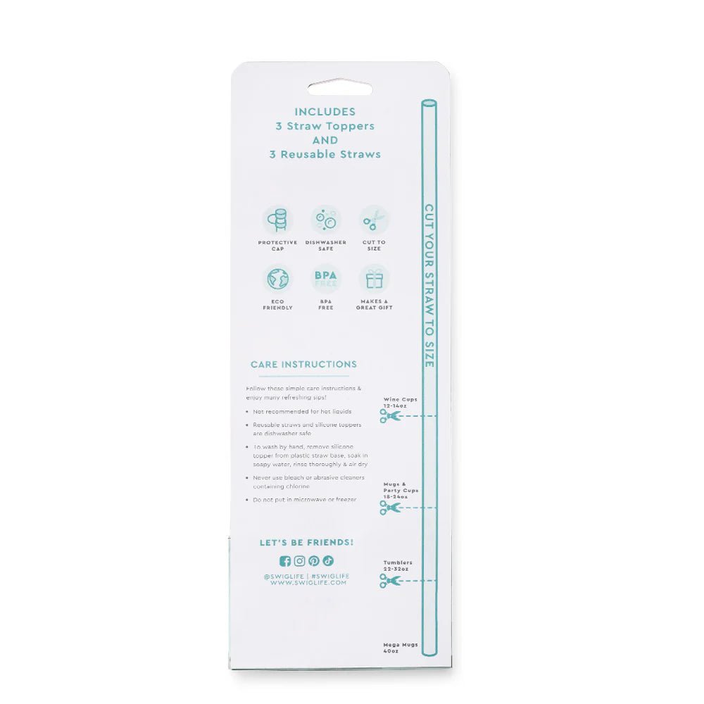 Swig MISS INDEPENDENCE Straw Toppers - Juli's Wearable Art