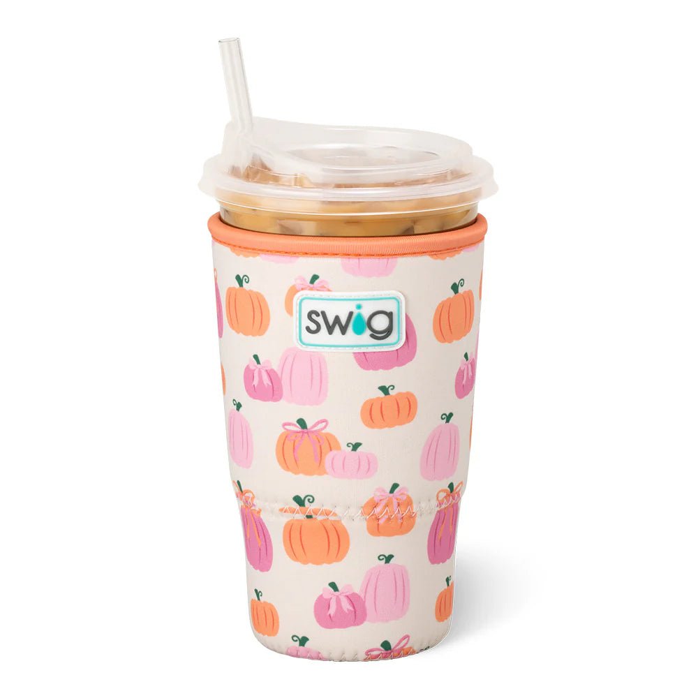 Swig Pumpkins and Bows Iced Cup Coolies - Juli's Wearable Art