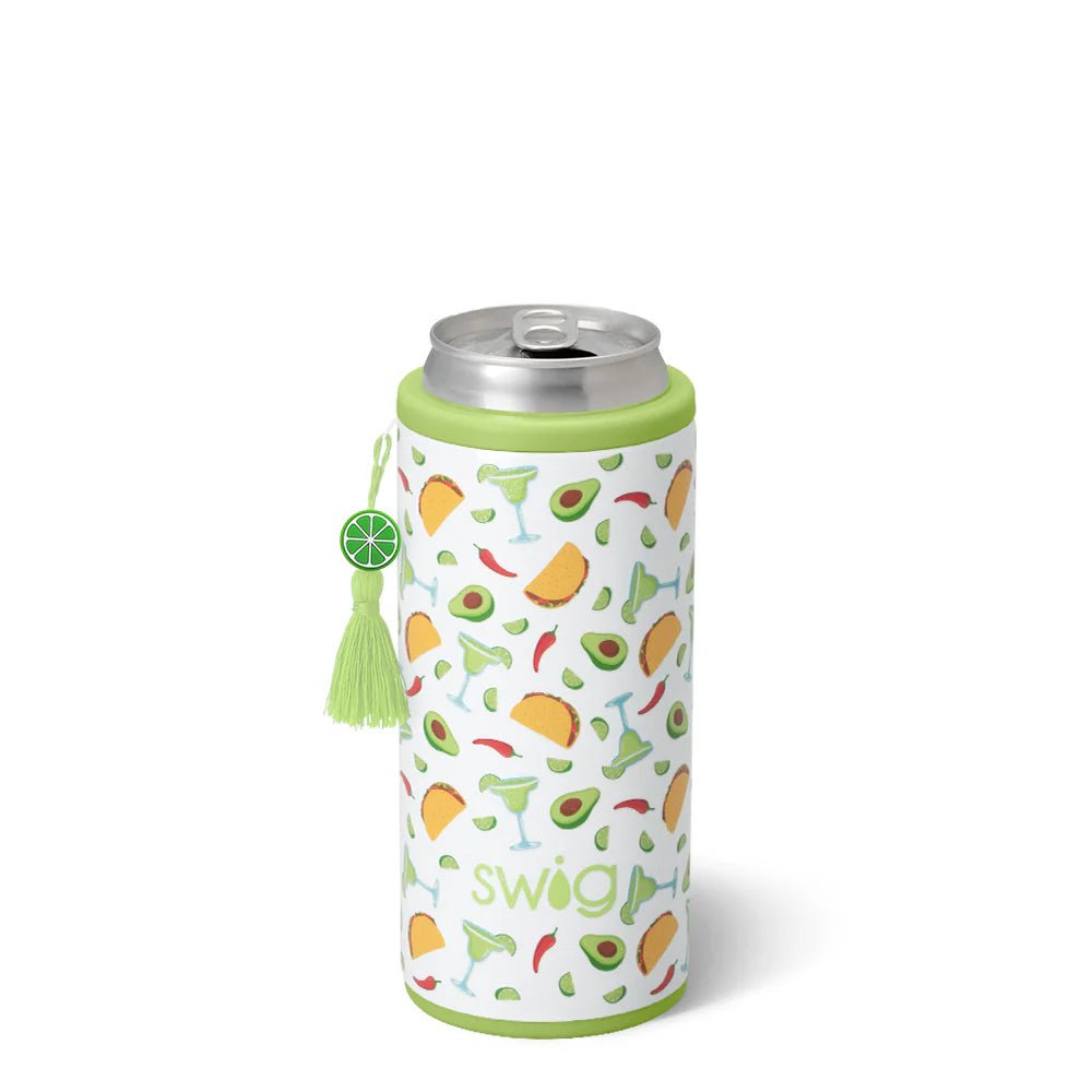 Swig Skinny Can Cooler 12oz | Taco Night - Juli's Wearable Art