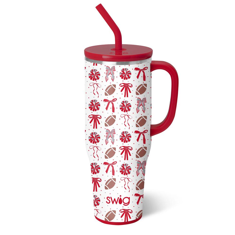 Swig - We've Got Spirit Red + Grey Mega Mug 40oz - Juli's Wearable Art